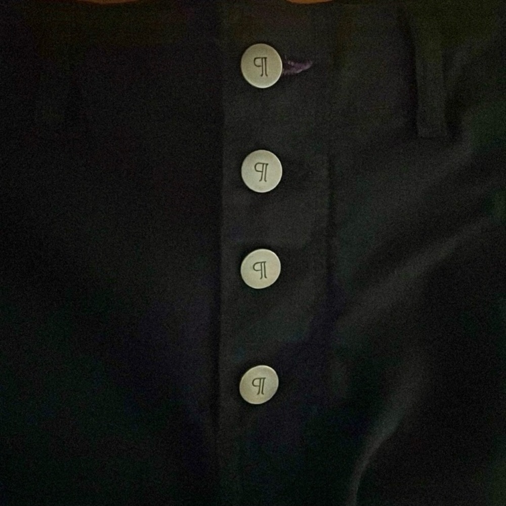 PILCRO Pants Barrel Jeans THE ARIN Buckle Back Black Linen Cotton Size 29 - Picture 11 of 16